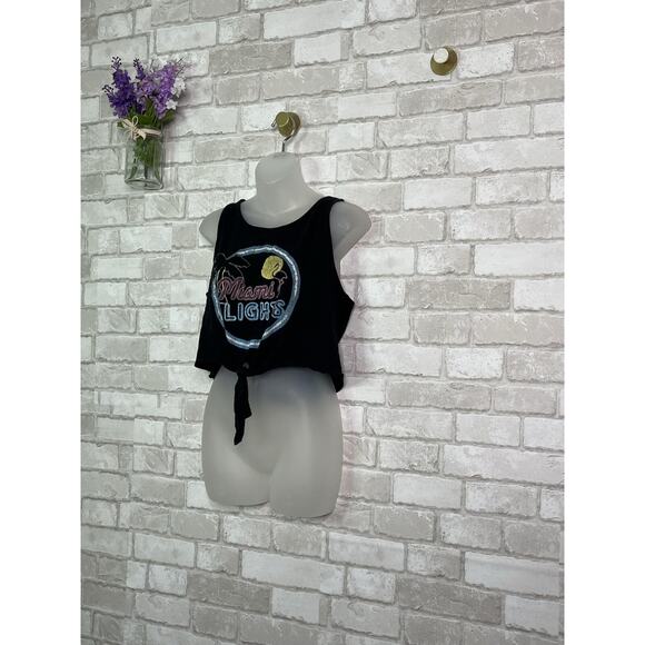 H&M Cropped Tank Top Miami Lights - Picture 2 of 8